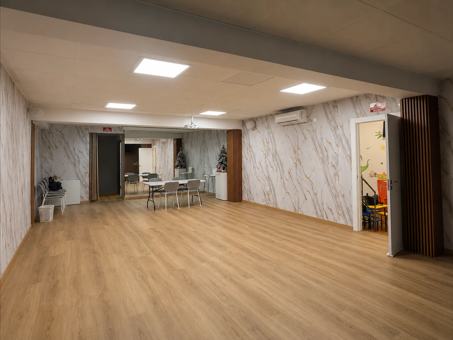 Espacio diáfano del salón de eventos en Deusto, Bilbao